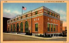 Uniontown PA-Pennsylvania  U S Post Office Vintage Linen Postcard picture