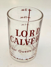 Vintage Lord Calvert Shot Glass Bartender's Measure Hazel Atlas picture