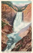 Vintage Postcard Great Falls Yellowstone Canyon Yellowstone National Park WY picture