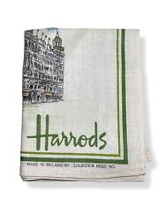 Vtg Harrods Department Store Irish Linen Tea Towel Wall Hanging London England  picture