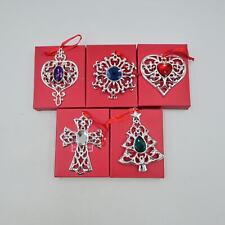 Lenox Bejeweled Christmas Ornaments Set Of 5 picture
