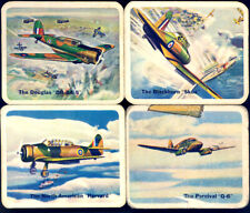 (4) OLD LOWNEYS CRACKER JACK POPCORN CONFECTION MILITARY AIRCRAFT PRIZE CARDS 2 picture