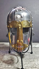 6th Century Sutton Hoo Anglo Saxon Medieval Brass & Steel Helmet 6
