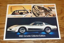 Original 1982 Chevrolet Corvette Collector Edition Sales Sheet Brochure 82 picture