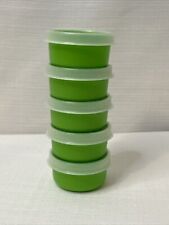 Tupperware Smidgets 1 oz Container Liquid Tight Pills Vitamins Set of 5 Green picture