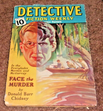 PULP, MAGAZINE, DETECTIVE FICTION WEEKLY, CRIME, DONALD CHIDSEY, MYSTERY,FICTION picture