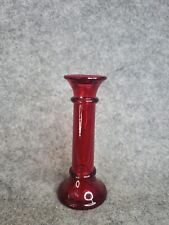 Vintage Fabrique Candle Holder Red Glass Footed Decoration Home Decor  picture