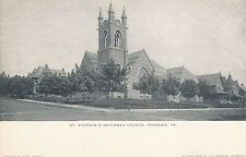 PERKASIE PA - St. Stephen's Reformed Church Postcard With Picture On Back - udb picture