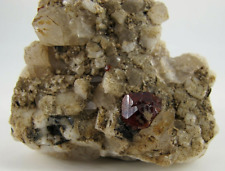 Natural Red Rhodolite garnet Healing Crystal combine Quartz Reiki specimen 33gm picture