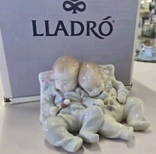 Vintage 1990 Lladro Little Dreamers Figurine #5772 Sleeping Twin Babies W Box picture