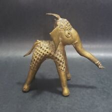 Brass Elephant Figurine Ornate Indian Ceremonial Dress 3-3/4
