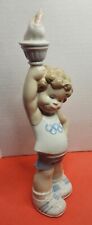 Vintage 1977 Lladro Olympic Puppet Boy Holding Torch Handmade Porcelain Figurine picture