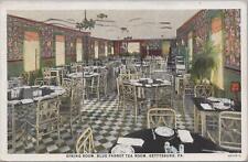 Postcard Dining Room Blue Parrot Tea Too, Gettysburg PA 1940 picture