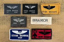 Vintage USAF Pilot Tags Name Badge Patches picture