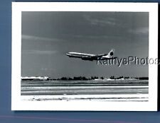 BLACK & WHITE PHOTO F+1292 SIDE VIEW OF PAN AMERICAN AIRPLANE TAKING OFF picture