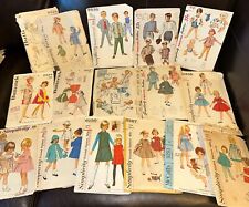 Lot of 17 Vintage Children’s Infants Sewing Patterns 1930s 1940s 1950s 1960s picture