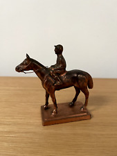 Vintage Brass Jockey on Horse Sculpture picture