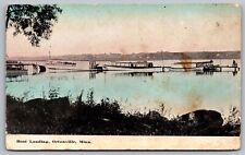 Boat Landing Ortonville Minnesota Dock Pier Waterfront Shore Vintage Postcard picture
