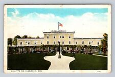Charlevoix MI-Michigan, Hallett's Inn, Advertising, Vintage c1927 Postcard picture
