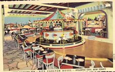 Merry-Go-Round Bar, Ritz Carlton - Atlantic City Linen Postcard picture