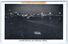 Vintage Postcard Planes Resting On Terminal Newark Airport NJ picture