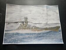 1941 JAPAN ASIA PACIFIC WAR WARSHIP BATTLE SHIP YAMAMOTO PROPAGANDA POSTER A6 picture