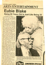 Eubie Blake Obituary magazine Photo Clipping 1 Page Q4622 picture