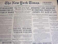 1936 MARCH 4 NEW YORK TIMES - HIGH STATE COURT VOIDS MINIMUM PAY - NT 6884 picture