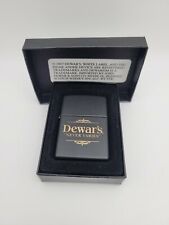 2007 Dewar's Never Varies Gold Font on Black Zippo Lighter New Old Stock w Box picture