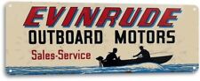 Evinrude Outboard Motors Boat Marina Retro Fishing Garage Decor Large Metal Sign picture