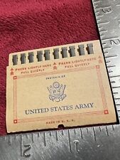 Vintage NOS American Pullmatch Matchbook, United States Army Insignia. picture