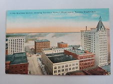 vintage postcard tacoma washington business section and skyscrapers picture