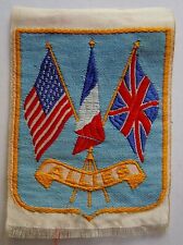 ALLIES LIBERATION era fabric badge 1944/1945 France ORIGINAL vintage WWII picture