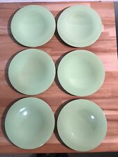 TUPPERWARE Green PLATES Salad 8.5” ROUND SET OF 6 picture