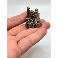 Vintage Miniature Pewter Metal Medieval Castle Figurine Wizard Old 1-1/4
