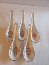VTG Chinese Porcelain  Rice Soup Spoons Set Of 5 Made In Taiwan Republic Of Chin picture