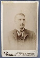 1890s Lou Bierbauer Pittsburg Pirate Namesake Baseball Cabinet Card picture