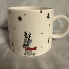 Magenta Jack's Holiday Large Christmas Mug Cup Coffee Tea Kitchen Bunny Rabbit  picture
