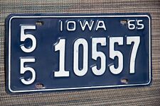 1965   IOWA License Plate ** '65 IA   ** COSSUTH COUNTY  ** picture