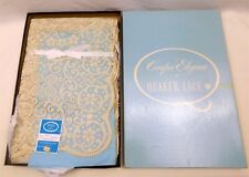 NEW Vtg QUAKER LACE Tablecloth Jubilee Egyptian Pattern Ivory Oblong 70