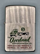 Vintage 1963 Overland Transportation Advertising Chrome Zippo Lighter picture