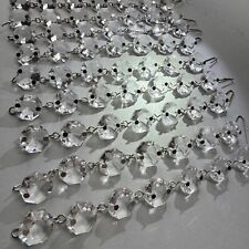 10 strands of 7 drop Glass VTG Chandelier Crystal Replacements 14mm Silver pin picture