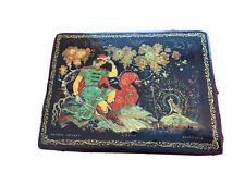 Large Russian Lacquer Paper Mache Box USSR Palekh Signed by Artist picture