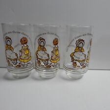 3Vtg Holly Hobbie, drinking glass the happiest times are those shared w friends picture