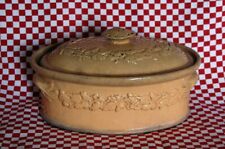 OUTSTANDING FRENCH 19thc ANTIQUE OVAL YELLOW WARE TERRINE CASSEROLE ~ TUREEN picture