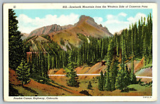 Poudre Canon Highway, Colorado - Sawtooth Mountain - Vintage Postcard - Unposted picture