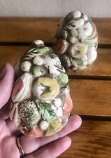Lefton Salt & Pepper Shakers Vintage Ceramic Fruit Topiary picture