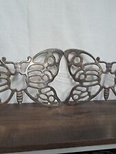 2 Vtg LEONARD OF Italy SILVER PLATED SILVERPLATE Footed BUTTERFLY TRIVET picture