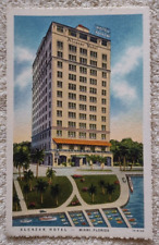 Vintage ALCAZAR HOTEL  Miami Florida Postcard. Deckled Edge VERY NICE picture