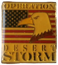 Operation Desert Storm Pin Eagle on American Flag picture